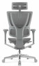 Кресло FALTO IOO-E2 ELITE( Серый каркас/сетка T-168-B2 Natural Mesh светло серый/крестовина металл)
